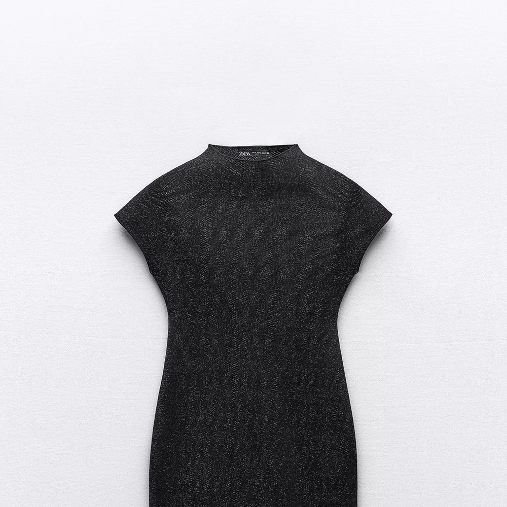 Elegant Black Cap Sleeve Dress